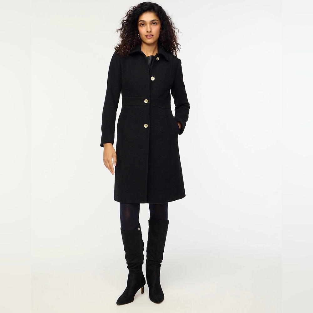 NWT J.Crew Wool-blend Lady Day Coat - Picture 2 of 5